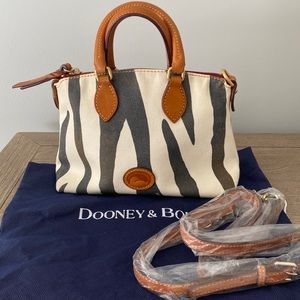 Dooney and Bourke Zebra Print Small Satchel - Like New!